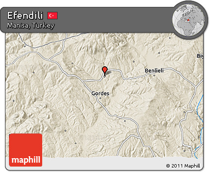 Shaded Relief 3D Map of Efendili