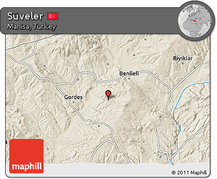 Shaded Relief 3D Map of Süveler
