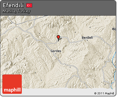 Shaded Relief 3D Map of Efendili