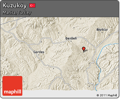 Shaded Relief 3D Map of Kuzuköy