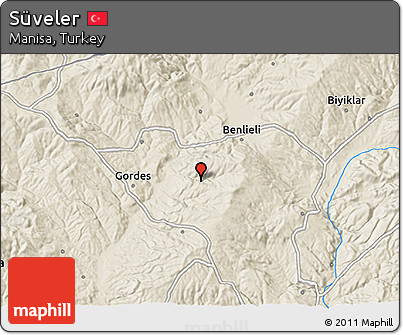 Shaded Relief 3D Map of Süveler