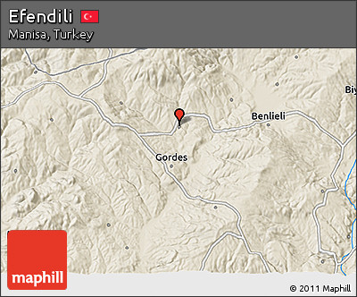 Shaded Relief 3D Map of Efendili