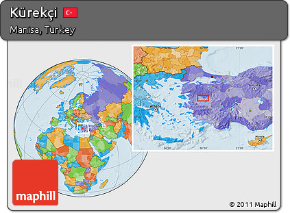 Political Location Map of Kürekçi