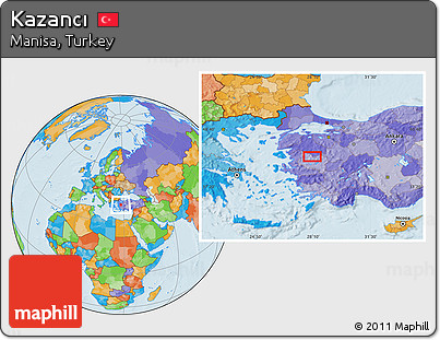 Political Location Map of Kazancı