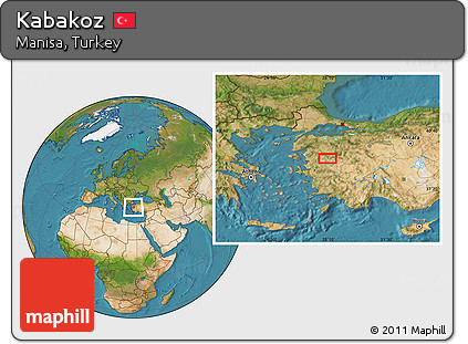 Satellite Location Map of Kabakoz