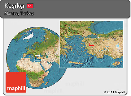 Satellite Location Map of Kaşıkçı