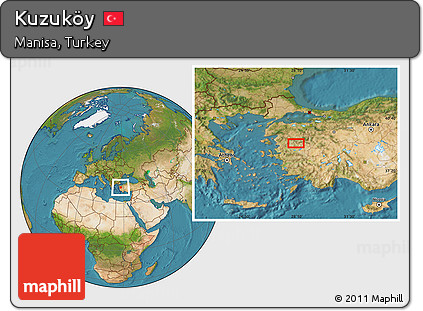 Satellite Location Map of Kuzuköy