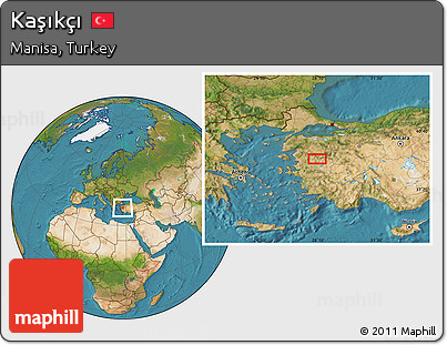 Satellite Location Map of Kaşıkçı