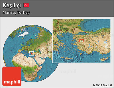 Satellite Location Map of Kaşıkçı