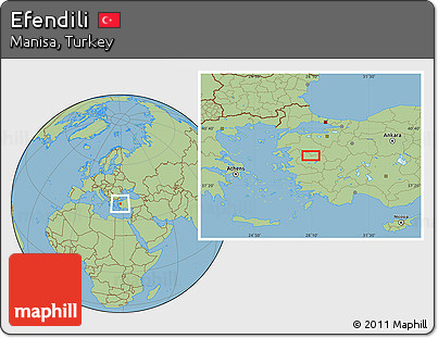 Savanna Style Location Map of Efendili