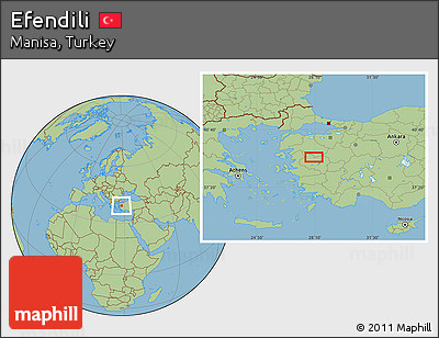 Savanna Style Location Map of Efendili