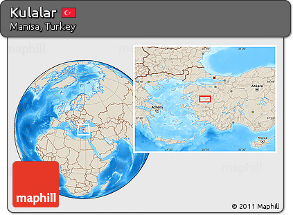 Shaded Relief Location Map of Kulalar