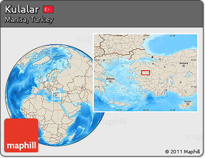 Shaded Relief Location Map of Kulalar