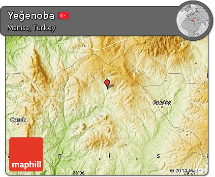 Physical Map of Yeğenoba