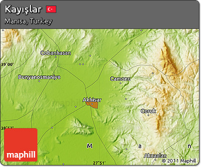 Physical Map of Kayışlar