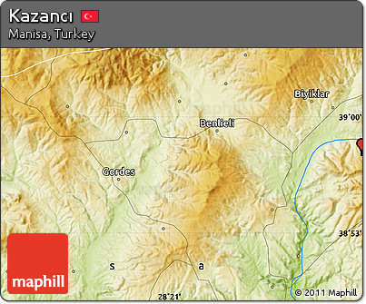 Physical Map of Kazancı