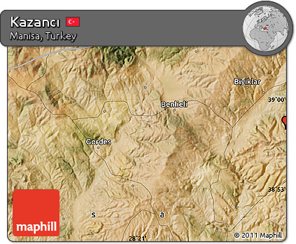 Satellite Map of Kazancı