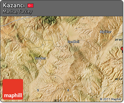 Satellite Map of Kazancı