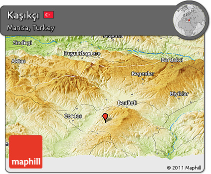 Physical Panoramic Map of Kaşıkçı