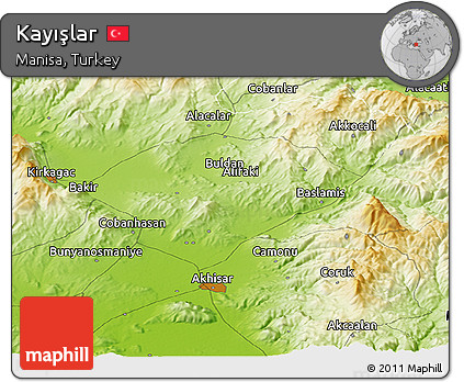 Physical Panoramic Map of Kayışlar