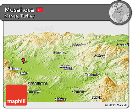 Physical Panoramic Map of Musahoca