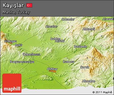 Physical Panoramic Map of Kayışlar