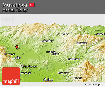 Physical Panoramic Map of Musahoca