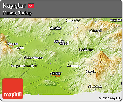Physical Panoramic Map of Kayışlar