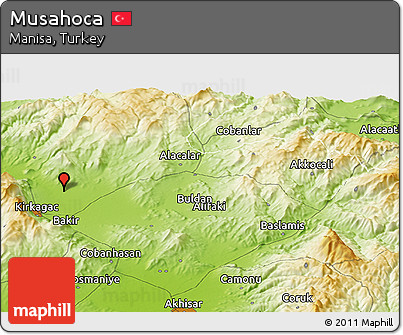 Physical Panoramic Map of Musahoca