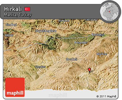 Satellite Panoramic Map of Hırkalı
