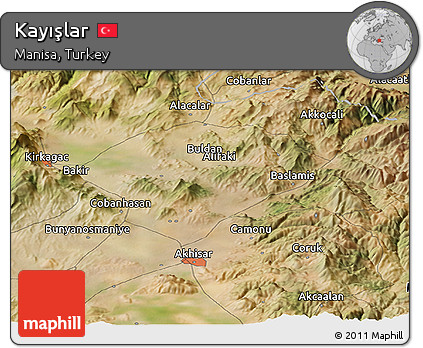 Satellite Panoramic Map of Kayışlar