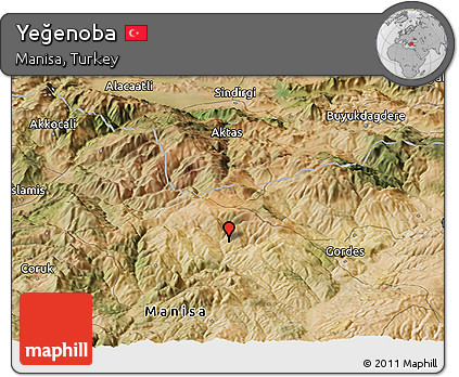 Satellite Panoramic Map of Yeğenoba
