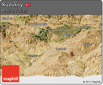 Satellite Panoramic Map of Kuzuköy