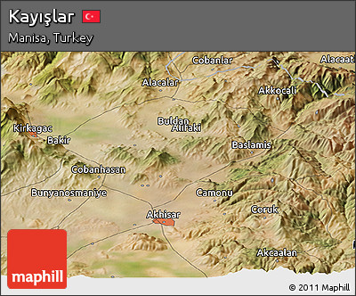 Satellite Panoramic Map of Kayışlar
