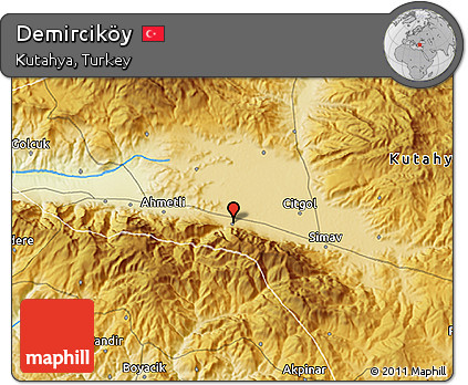 Physical 3D Map of Demirciköy