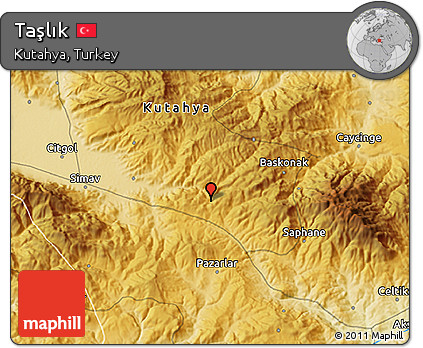 Physical 3D Map of Taşlık