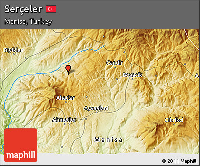 Physical 3D Map of Serçeler