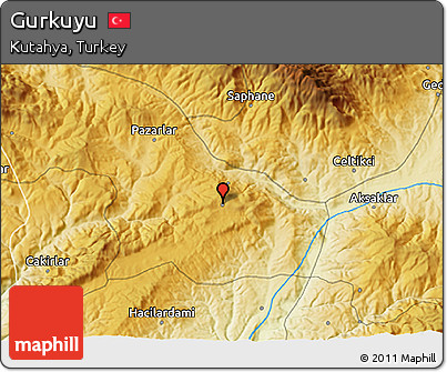 Physical 3D Map of Gurkuyu
