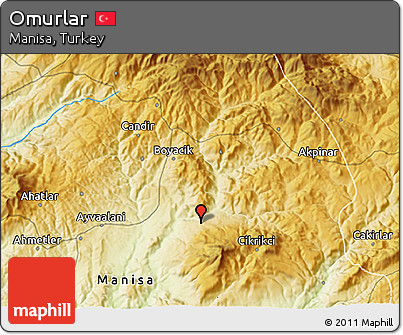 Physical 3D Map of Omurlar