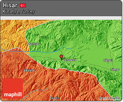 Political 3D Map of Hisar