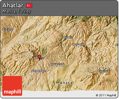 Satellite 3D Map of Ahatlar