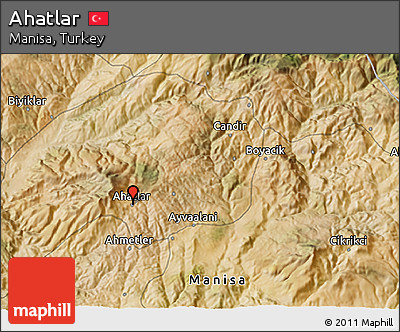 Satellite 3D Map of Ahatlar