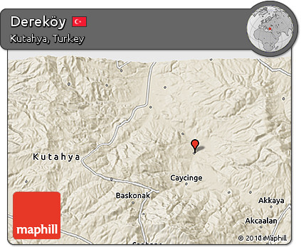 Shaded Relief 3D Map of Dereköy