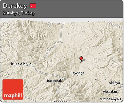 Shaded Relief 3D Map of Dereköy