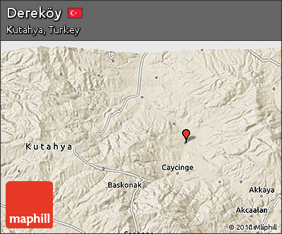 Shaded Relief 3D Map of Dereköy
