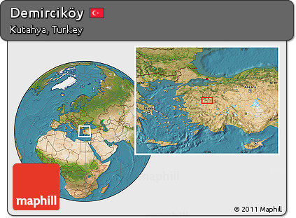 Satellite Location Map of Demirciköy