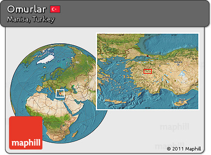 Satellite Location Map of Omurlar