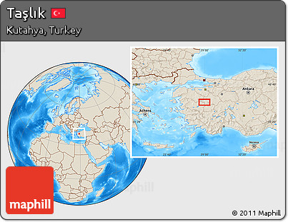 Shaded Relief Location Map of Taşlık