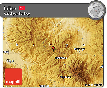 Physical Map of İnlice