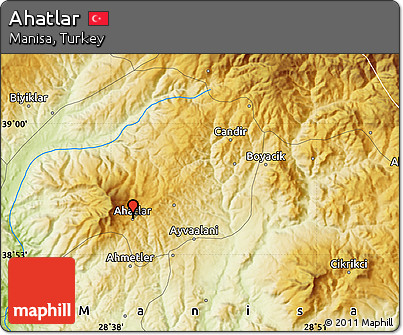 Physical Map of Ahatlar
